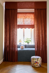 Linen curtain - Terracotta