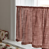 Linen Wave Ruffle Café Curtain - Terracotta