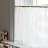 Linen Wave Ruffle Café Curtain - Off White