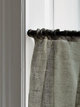 Sheer Linen Wave Ruffle Café Curtain - Khaki