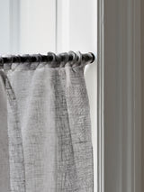 Sheer Linen Wave Ruffle Café Curtain - Grey