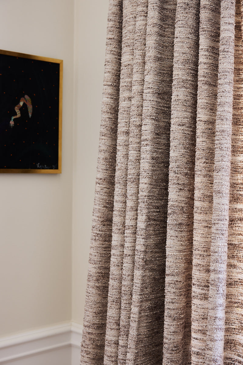 Tweed Bouclé curtain - Brown