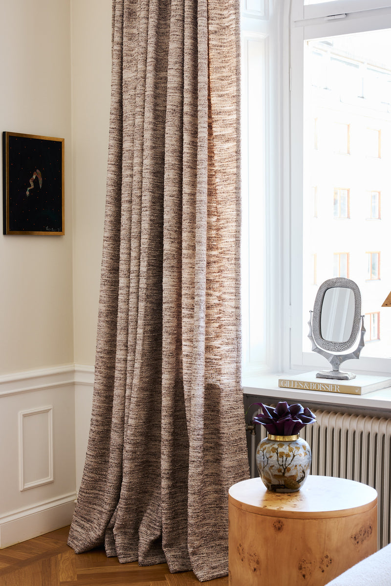 Tweed Bouclé curtain - Brown