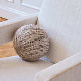 Gotain sculptural sphere cushion tweed boucle- Brown