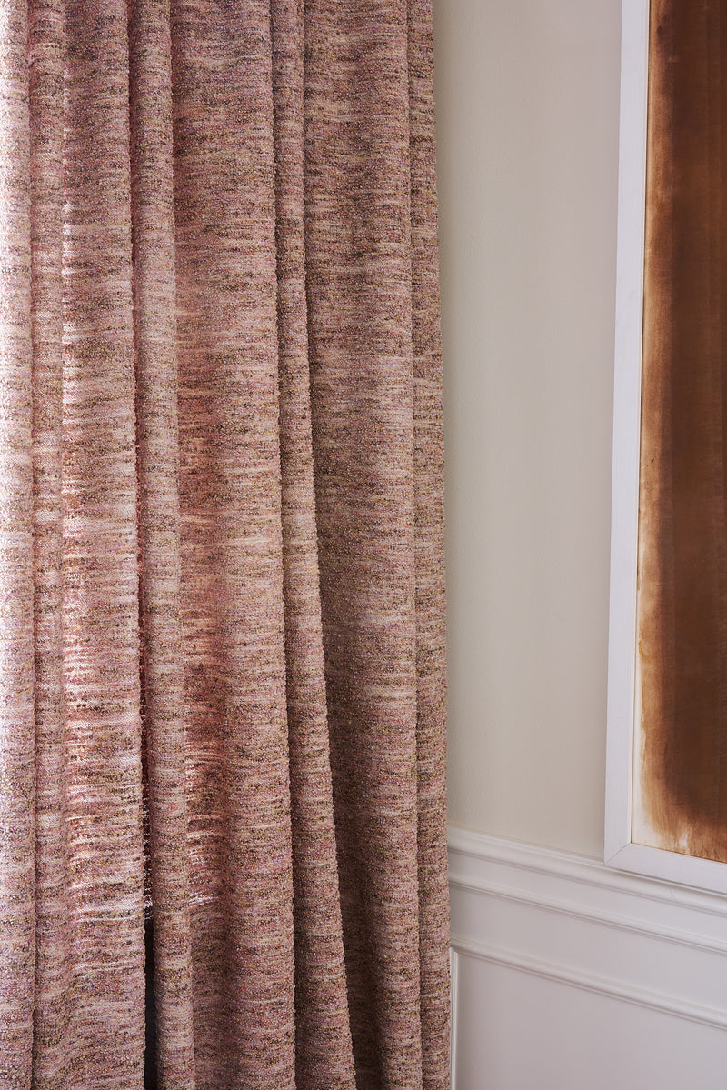 Tweed Bouclé curtain - Pink