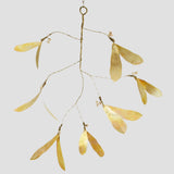 Mistletoe in brass with beads ornament - large