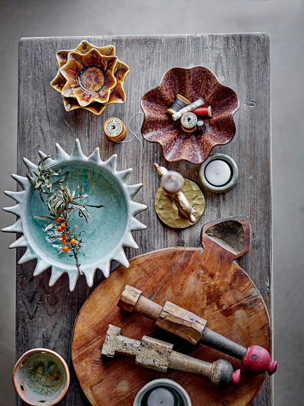 Lumi glazed stoneware serving bowl