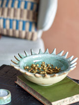 Lumi glazed stoneware serving bowl