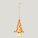 Cherlyn yellow glass tree ornament