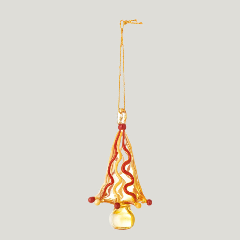 Cherlyn yellow glass tree ornament