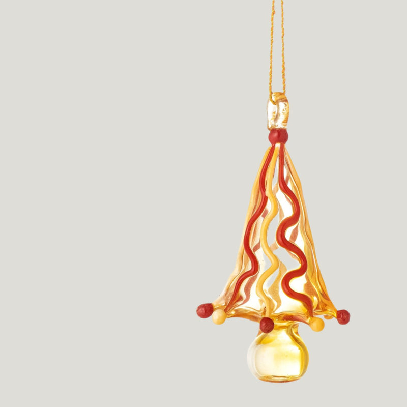 Cherlyn yellow glass tree ornament