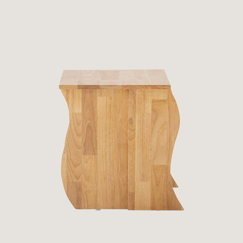 Bark side table, Rubberwood