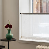 Sheer Linen café curtain - Petrol