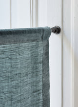 Sheer Linen café curtain - Petrol