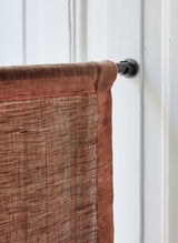 Sheer Linen café curtain - Terracotta