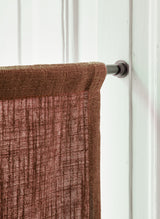 Linen café curtain - Terracotta