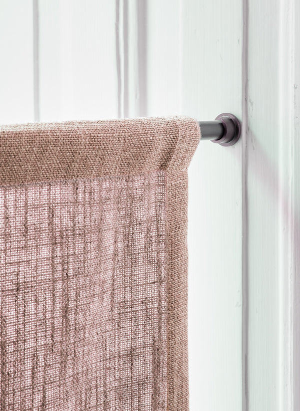 Linen café curtain - Pink