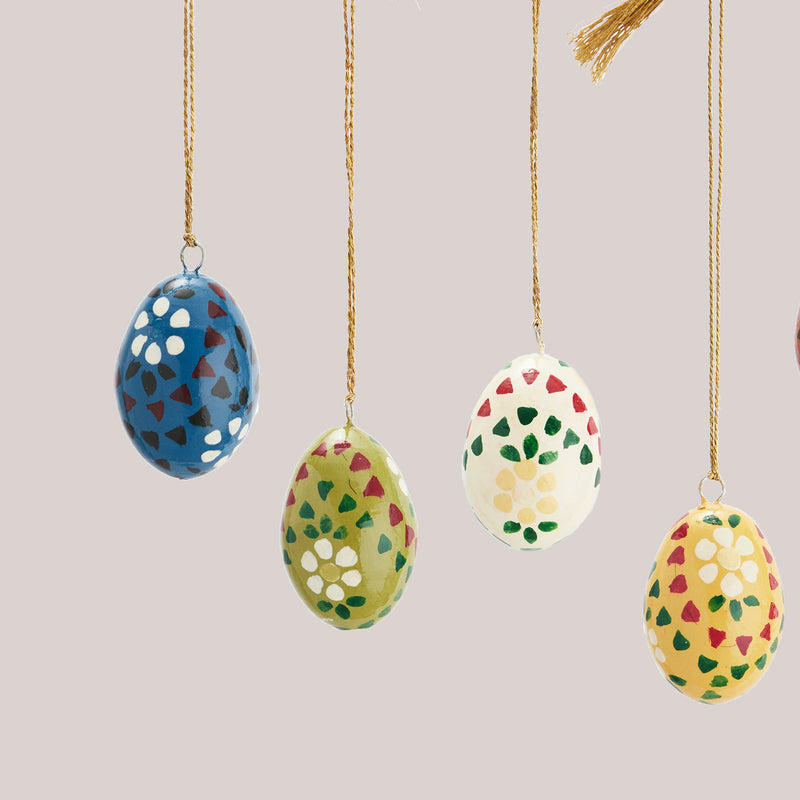 Astrid hand-painted decorative paper eggs - set of 6