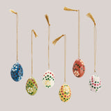 Astrid hand-painted decorative paper eggs - set of 6