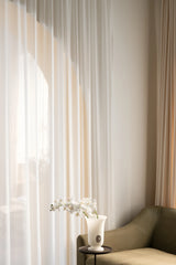 Voile sheer curtain - pure white