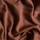 Linen Wave Ruffle Café Curtain - Terracotta