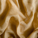 Sheer Linen Wave Ruffle Café Curtain - Mustard