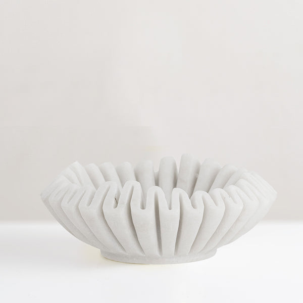 Harmonia marble bowl, white