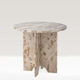 Jasmia side table, Brown Marble