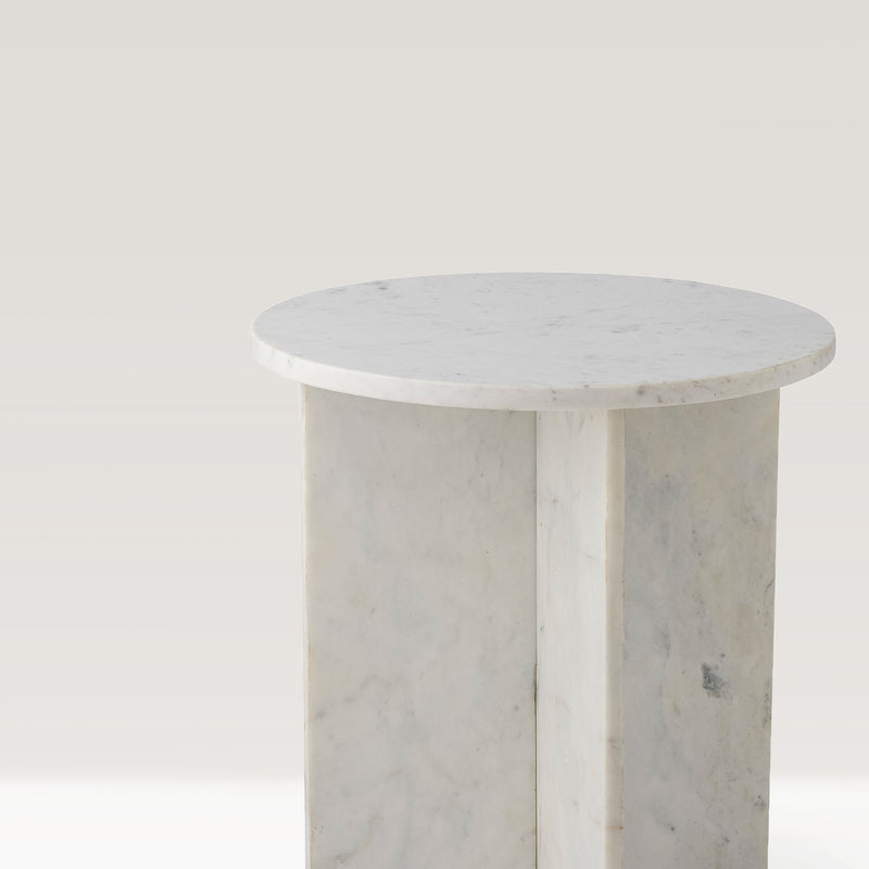 Jasmia side table, White Marble (2 on express delivery)