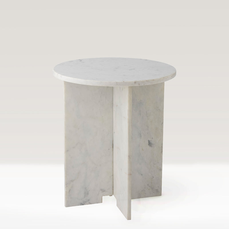 Jasmia side table, White Marble (2 on express delivery)