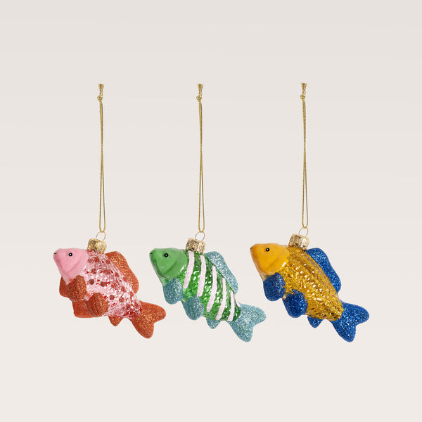 Guppy tree ornament, set of 3