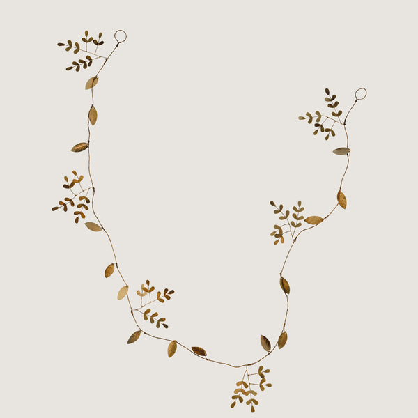 Krans iron leaf garland - aged brass