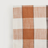 Lilla Check kitchen tea towel, Burnt orange