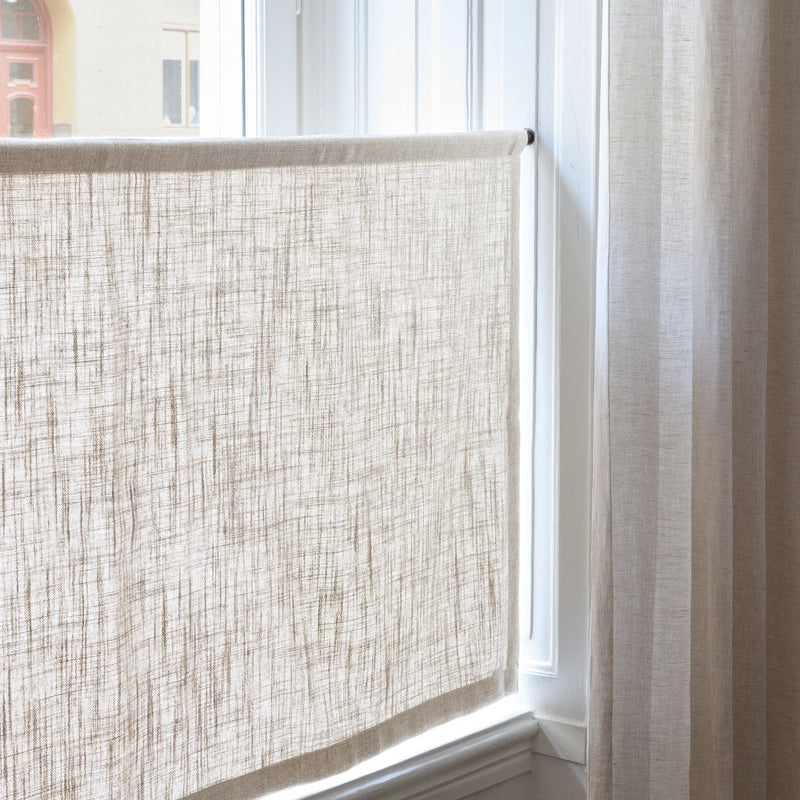 Linen café curtain - off-white