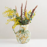 Hand painted decorative terracotta vase