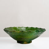 Moroccan Tamegroute Green Glazed large fruit bowl