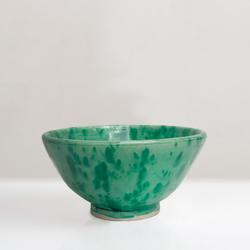 Moroccan handmade sea green pasta bowl