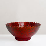 Moroccan handmade large rust red serving bowl