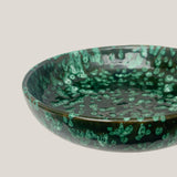 Moroccan handmade oxidised green serving bowl