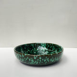 Moroccan handmade oxidised green serving bowl