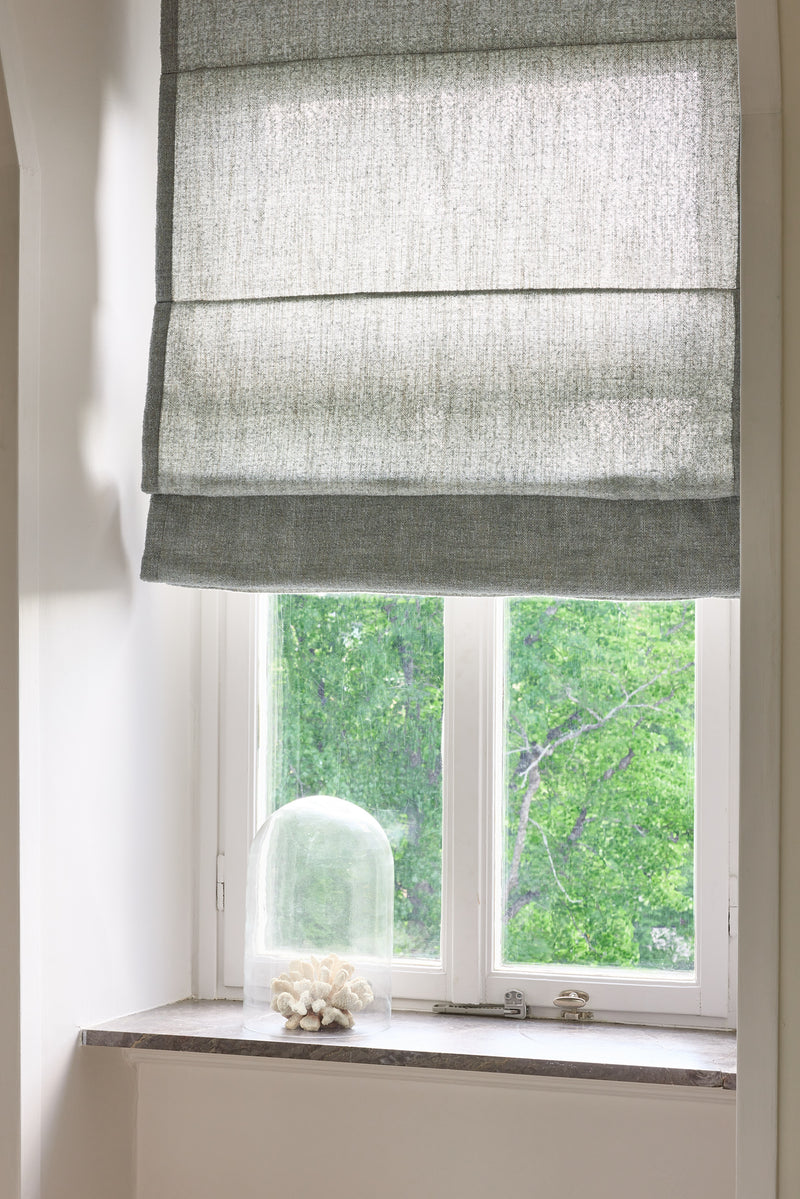 Bouclé Roman Blinds - Grey