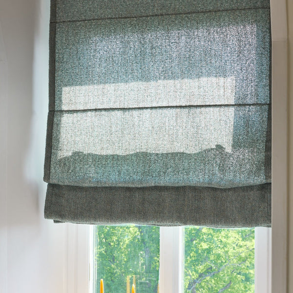 Bouclé Roman Blinds - Petrol