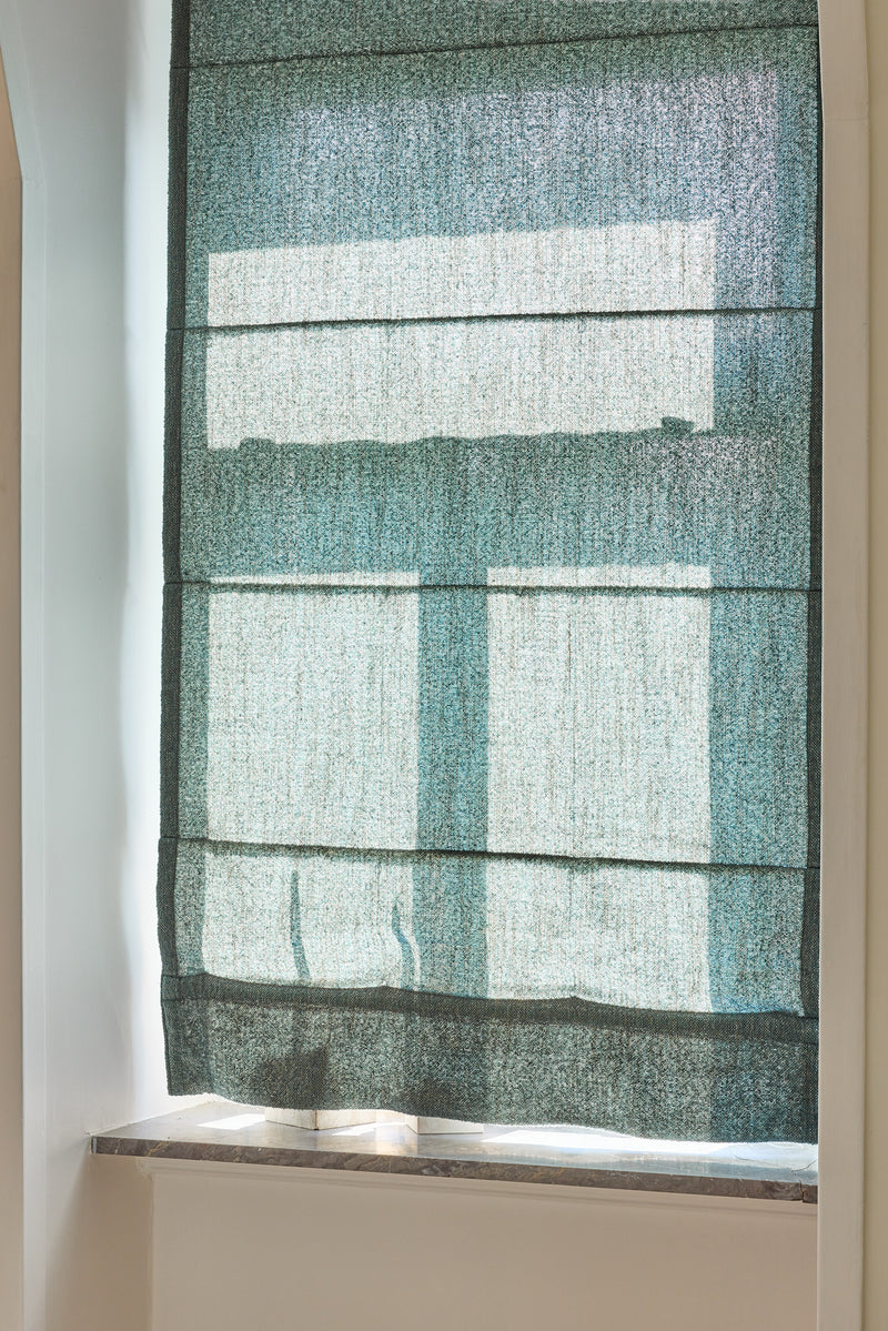 Bouclé Roman Blinds - Petrol