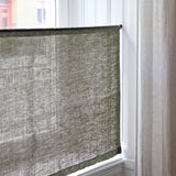 Sheer Linen café curtain - Khaki