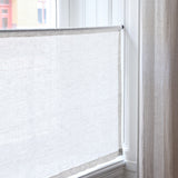 Sheer Linen café curtain - Pure white