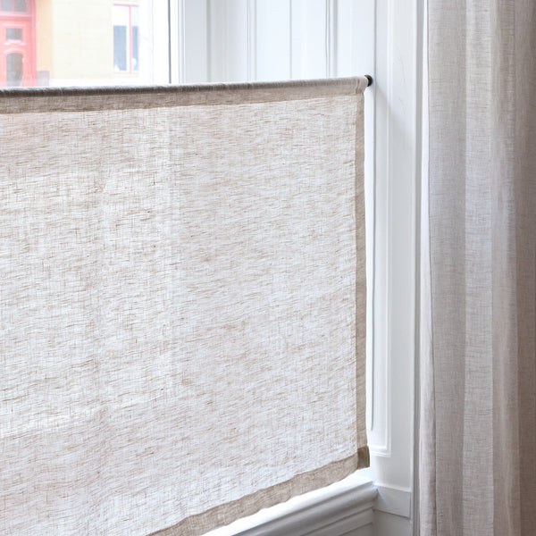 Sheer Linen café curtain - Sand