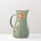 Tangier hand painted glazed jug