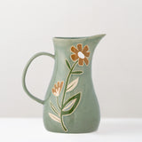 Tangier hand painted glazed jug