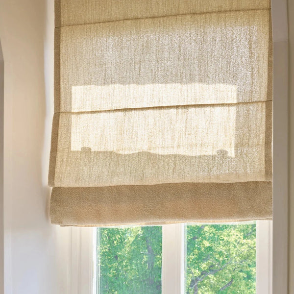 Bouclé Roman Blinds - Sand