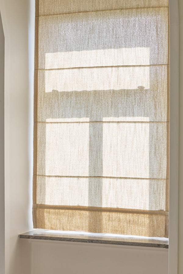 Bouclé Roman Blinds - Sand